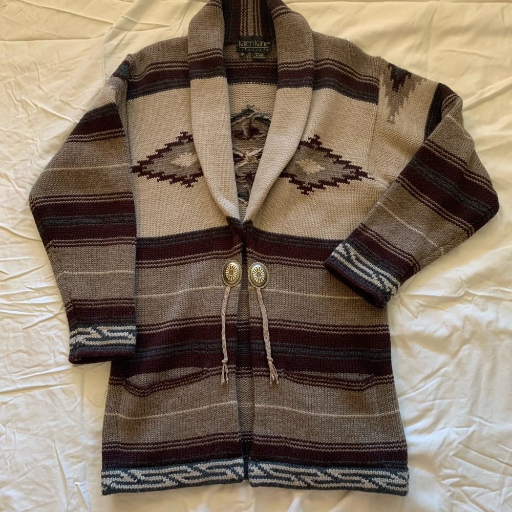 Karen Kane Shawl Collar Southwestern Cardigan